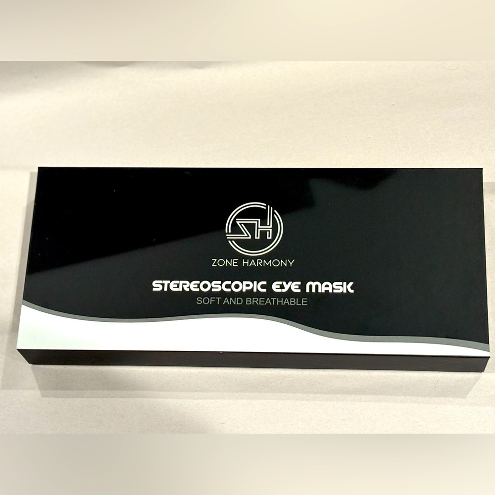 Zone Harmony Stereoscopic Eye Mask Soft & Breathable 3D Contoured Sleep Mask Blk